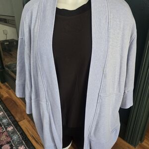 Athleta Soft Blue Open Front Cardigan Small